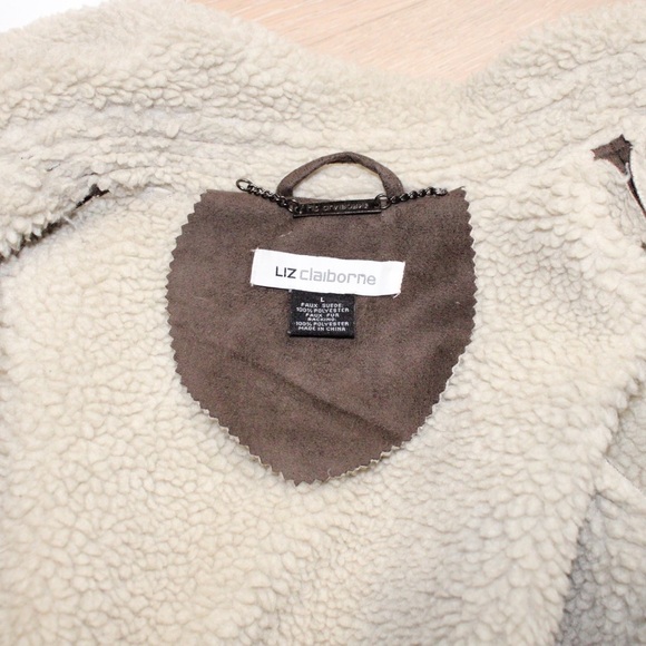 90s Liz Claiborne Sherpa Jacket Size women’s Large - Picture 7 of 7